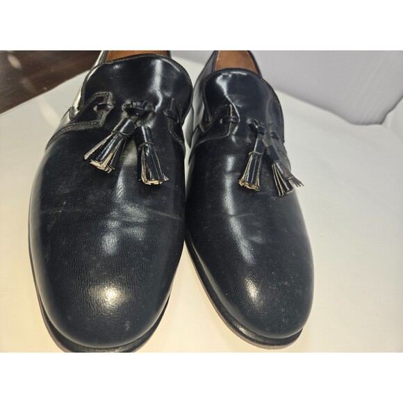 Jonathan Richards Italy Black Leather Tassel Loafer Men 11D Old Money Preppy - Picture 7 of 7